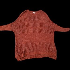 Cozy Casual Women's Rust Knit Sweater